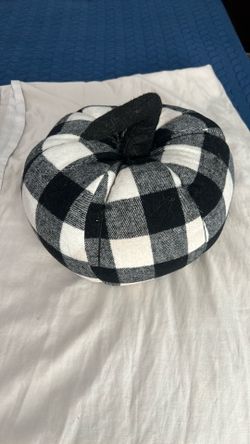 Fabric Checkered Plaid Pumpkin