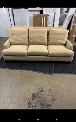3 Seat Sofa in Light Brown Fabric (Tan Fabric Color) 