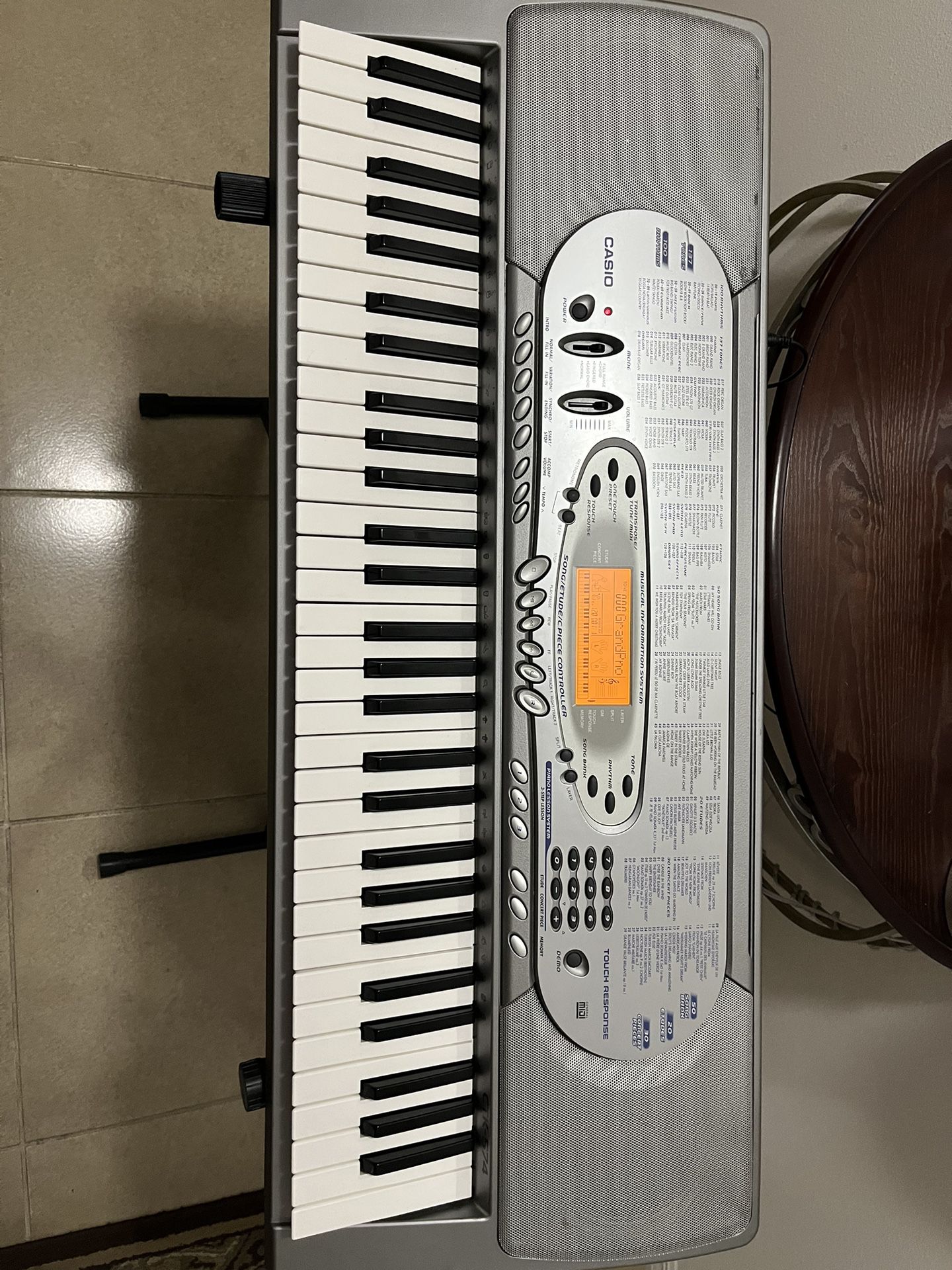 CASIO Electric Keyboard Piano With Stand