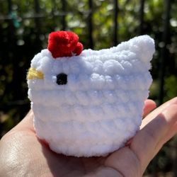 Mini White Chicken $9 Handmade 🧶 Crochet 