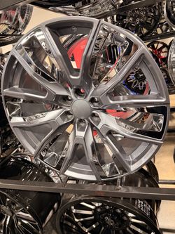 24s gunmetal gray wheels new tires new