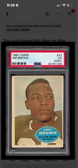 Graded Jim Brown and other Browns greats
