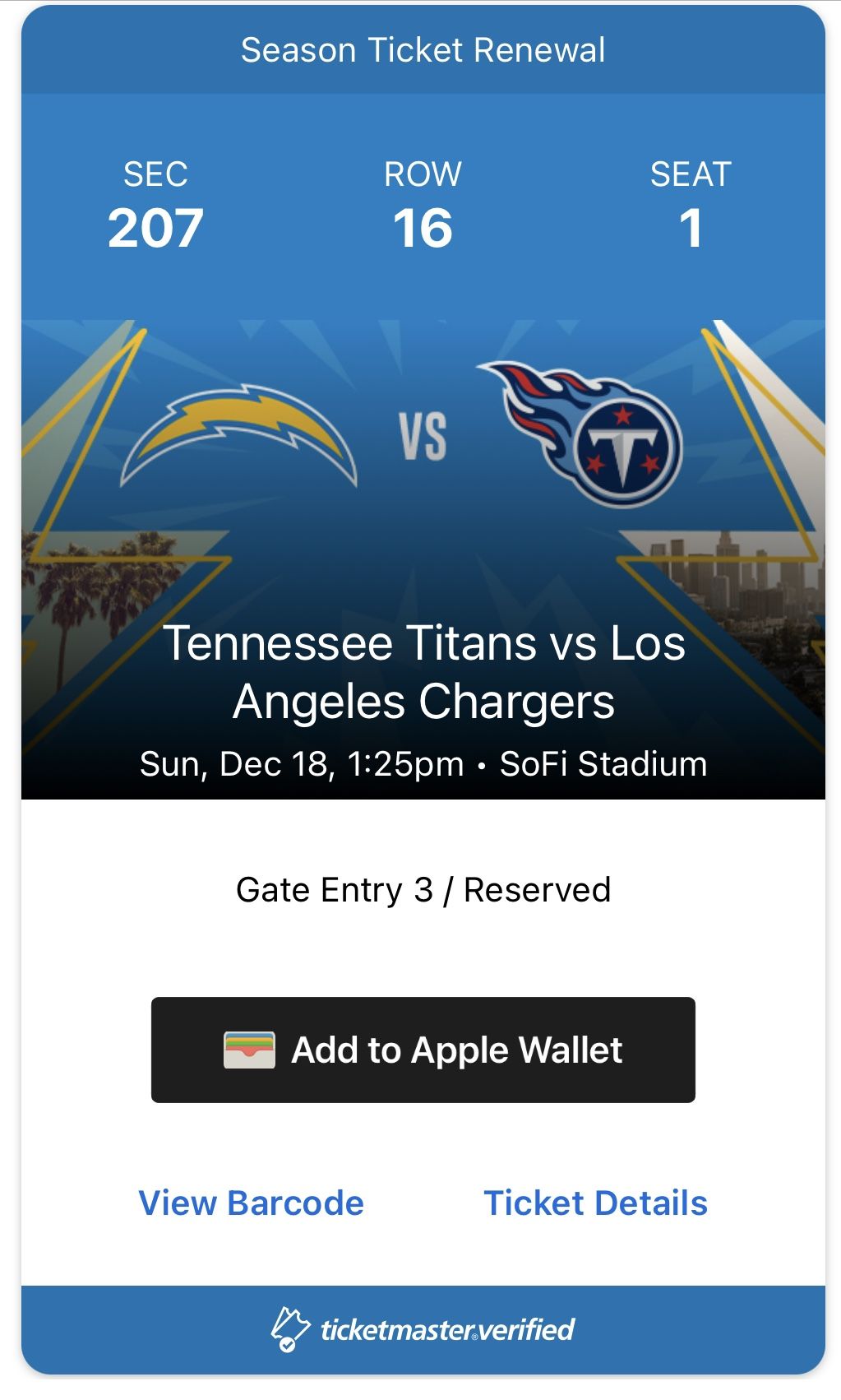 Los Angeles Chargers Vs Tennessee Titans