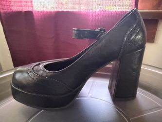 New Mary Jane style approx 3” platform Closed Toe, Chunky Block Comfortable heels