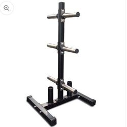 Tall Vertical Olympic Plate Tree with 2 Bar Holders