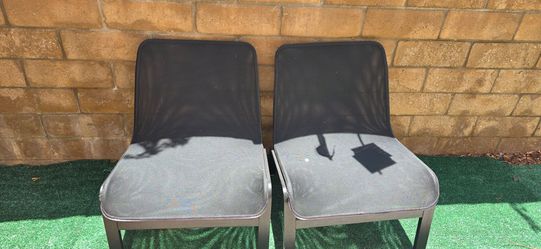 Ikea pair of mesh outdoor lounge chairs