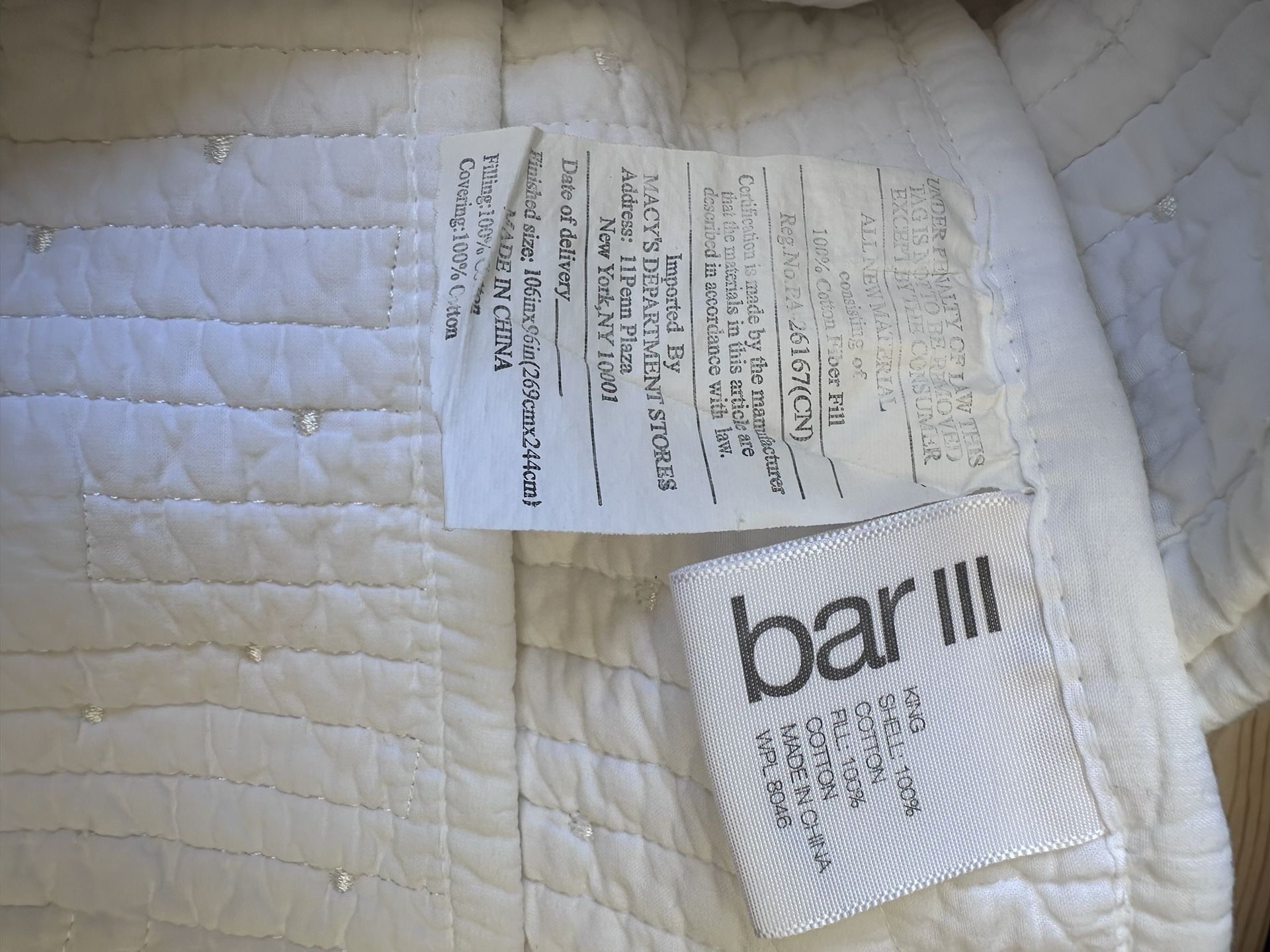 White Bed Spread King Size