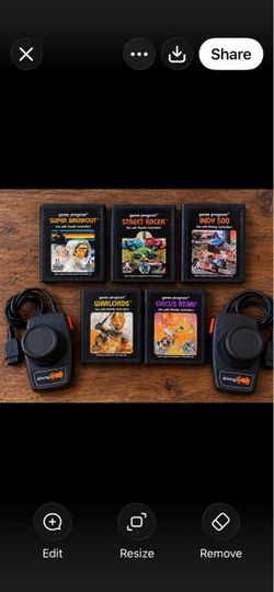 Atari 2600 Indy 500 Bundle with Original Driving Controllers + 4 Extra Paddle Games