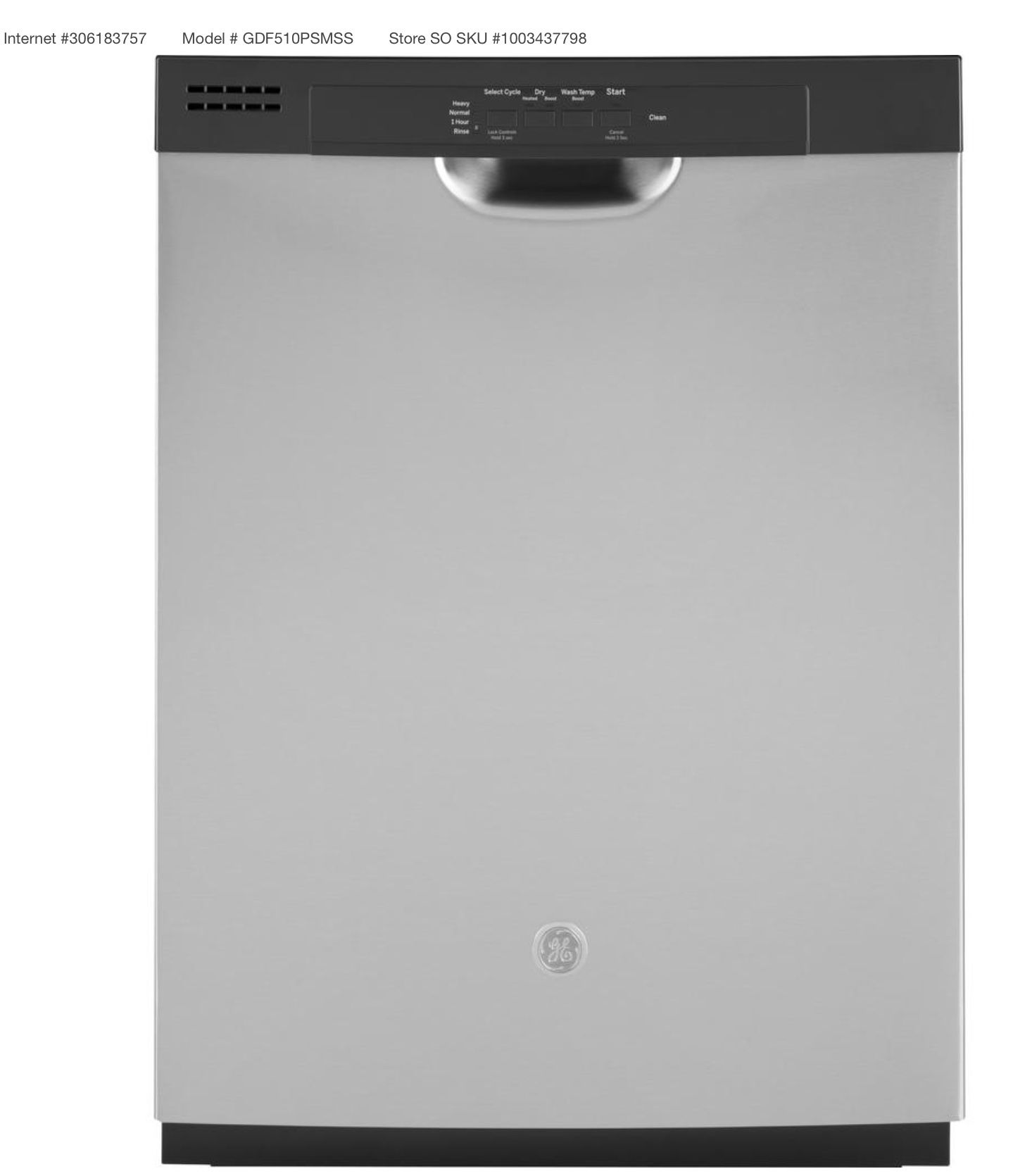 GE Dishwasher, Stainless Steel