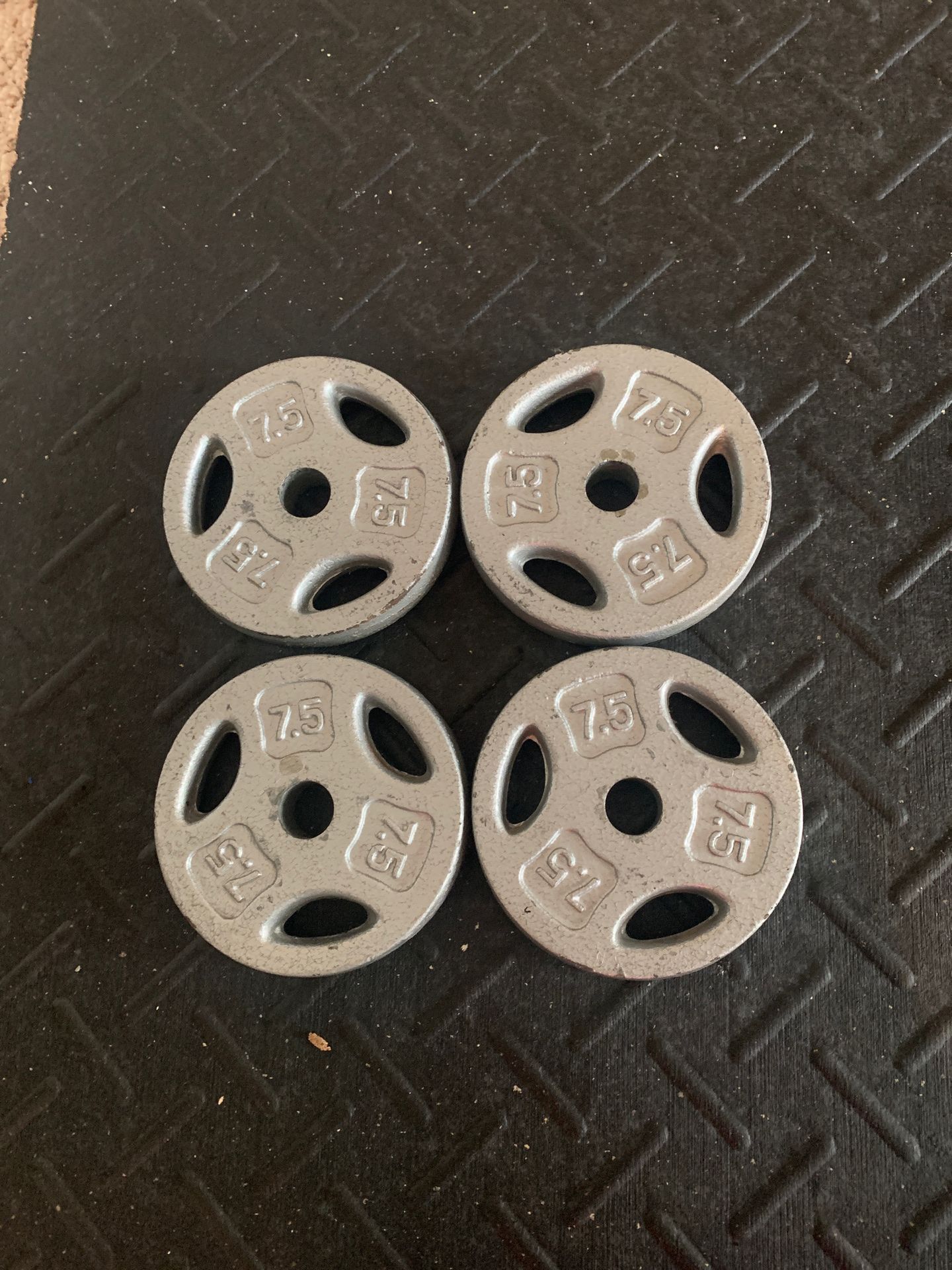 4 Standard 1” Weight Plates 7.5lbs