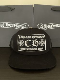 CH Black (Hollywood) Trucker Hat w/ 925 Silver Button