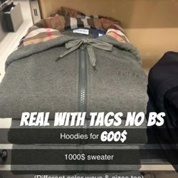 Burberry Hoodies 100% Authentic With Tags 