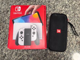 Nintendo Switch OLED White with Carrying Case