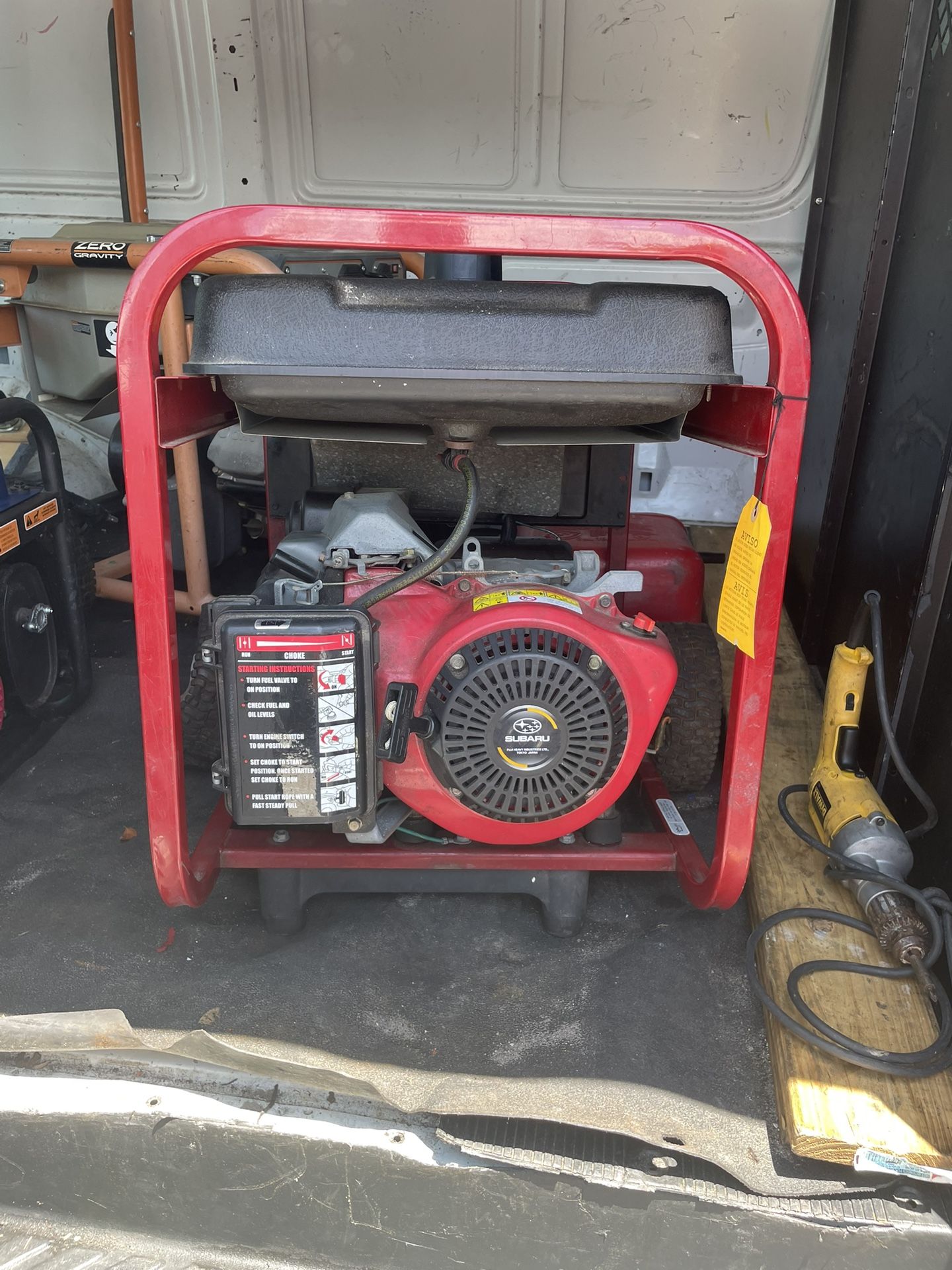 5000 Watts Coleman Power Mate With Subaru Engine Generator