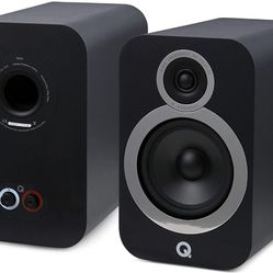 Q Acoustics 3030i Bookshelf Speakers Pair Carbon Black - 2-Way Reflex Enclosure Type, 6.5" Bass Driver, 0.9" Tweeter - Stereo Speakers/Passive Speaker