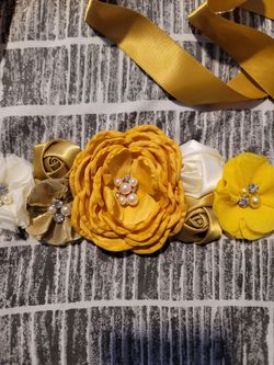 Yellow Tones Dress Sash