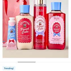 Strawberry poundcake gift set Bath & Body Works
