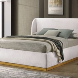 Brand New White & Natural Oak Queen Bed Frame (Available In Eastern King)