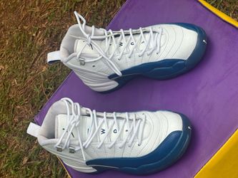 7y Nike Air Jordan 12 Retro French Blue sneakers.