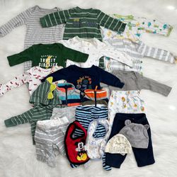 Newborn Baby Boy Fall/Winter Clothes LOT