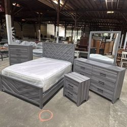 FREE Mattress And Boxspring With Bedroom Set! 