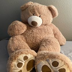 Teddy Bear Tan Beige ~58" Jumbo Large Giant Stuffed Plush HugFun