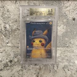 Pikachu Van Gogh Grey Felt Hat BGS 9.5 PSA 10