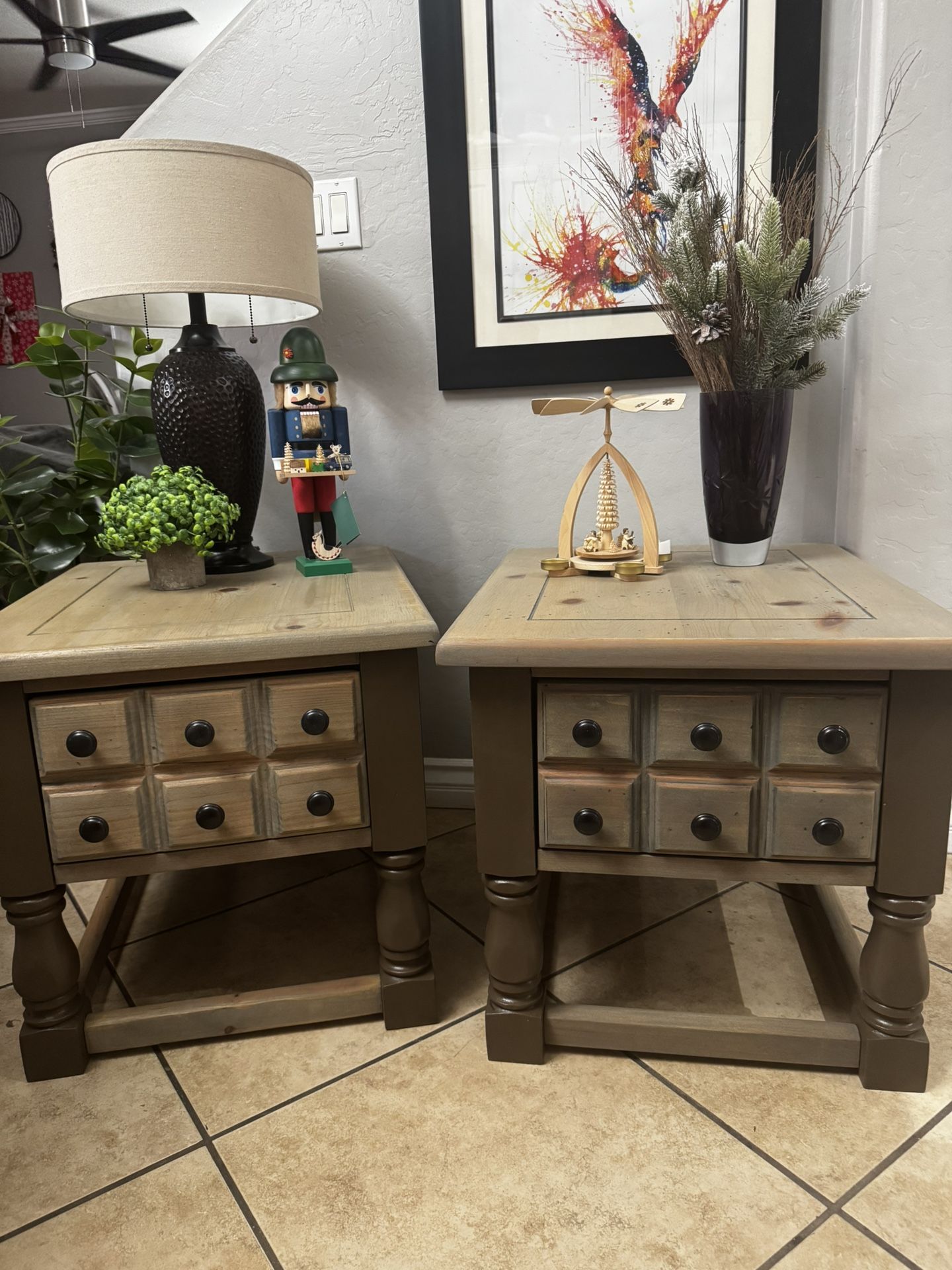 End Table Set rustic