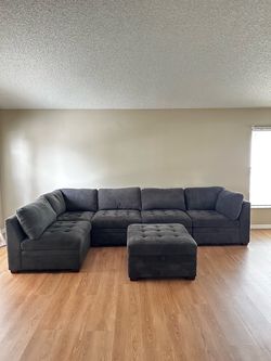 Dark grey couch