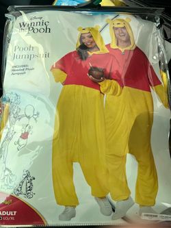 Disney pooh adult jumpsuit costume