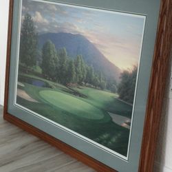 Wall Art Wood Frame Golf Print