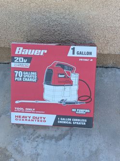 BAUER 20V Lithium-Ion Cordless, 1 Gallon Chemical Sprayer - Tool Only (Harbor Freight)