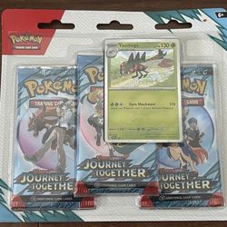 Pokemon TCG Scarlet & Violet Journey Together 3-pack Blister + YANMEGA 