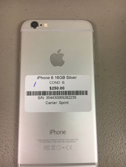 iPhone 6 16GB Silver sprint