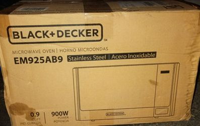 BLACK & DECKER SS MICROWAVE EM925AB9 SEALED IN BOX NEW