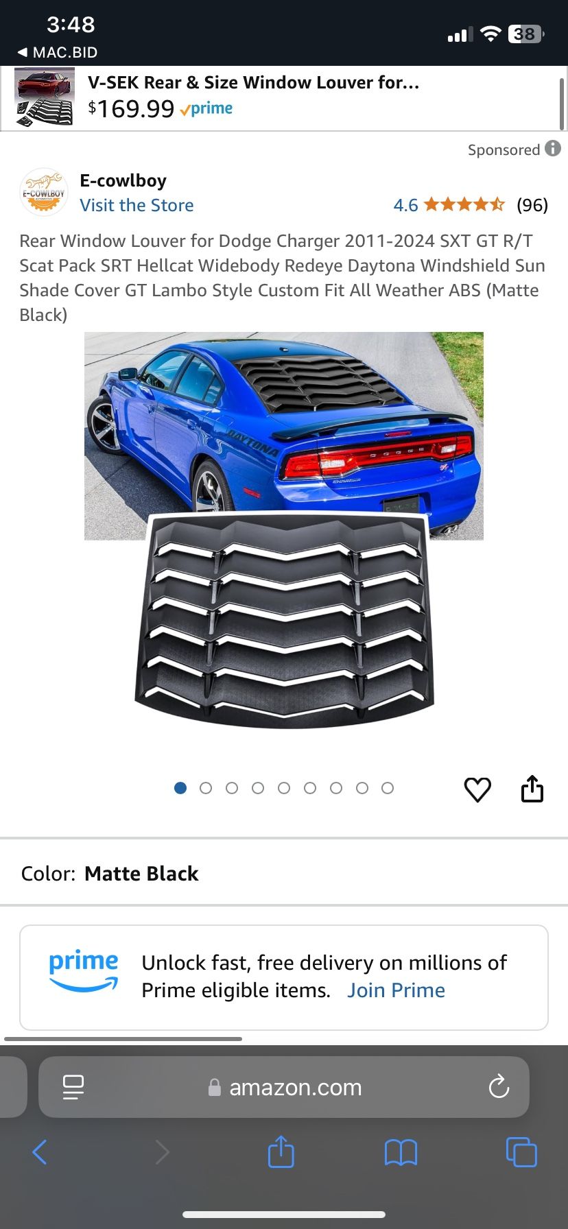E-cowlboy Rear Window Louve