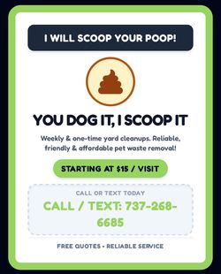 Cleaning up dog poop