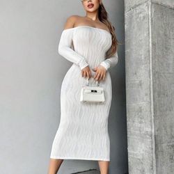 Medium VaVaBold Off Shoulder Backless Bodycon Dress Maxi Women Outfit