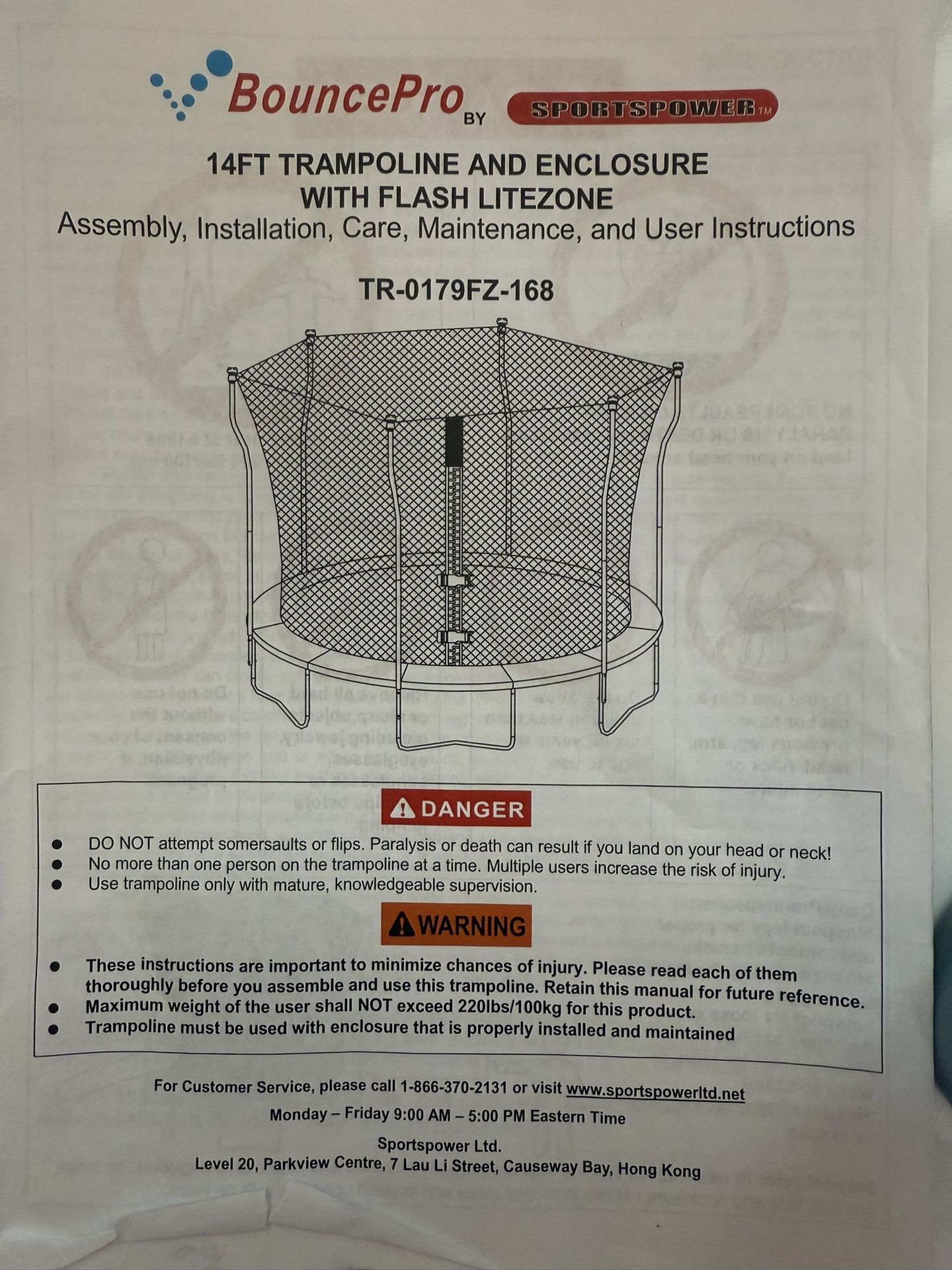 14ft Trampoline With Safety Net