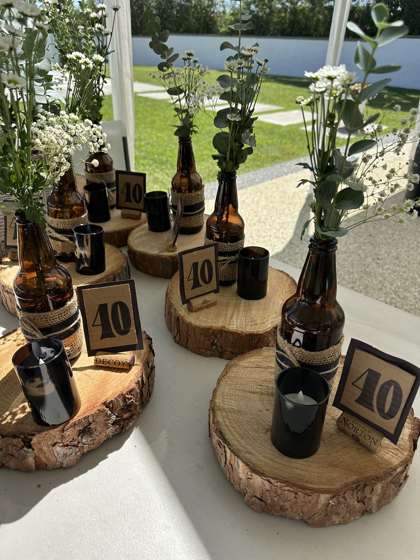 Man’s Birthday Center Piece