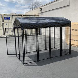 $230 (Brand New) Large heavy duty kennel with cover dog cage crate pet playpen (8’l x 4’w x 6’h) 