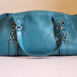 Cole Haan Village F05 Leather Shoulder Bag Turquoise/Teal