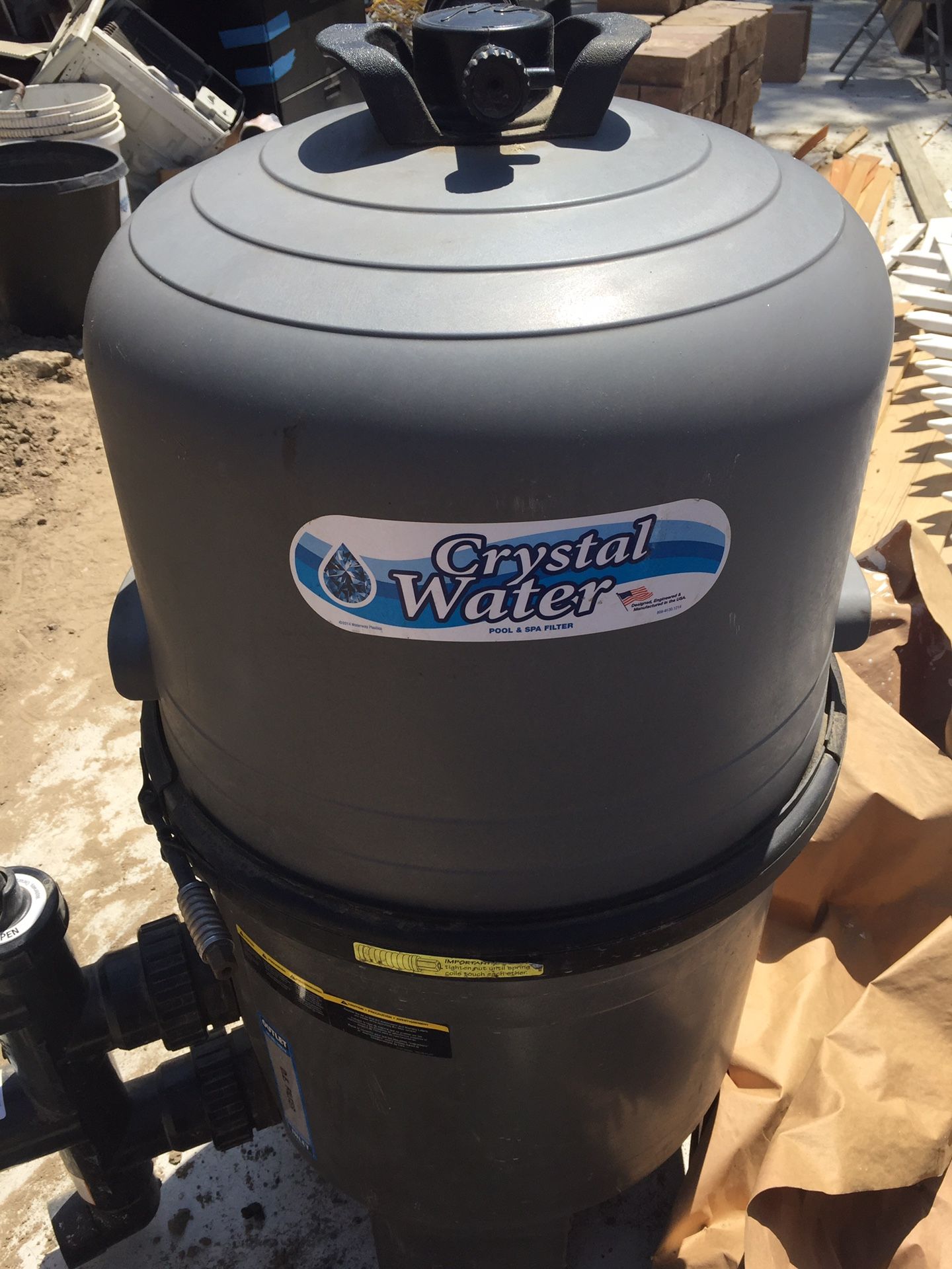 Crystal water pool and spa filter model 5700048 and pure Rex triton 1.