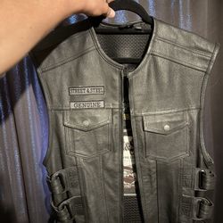 Motorcycle Leather Vest