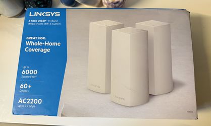 LINKSYS 3-PACK VELOP Tri-Band Whole-Home WiFi 5 System