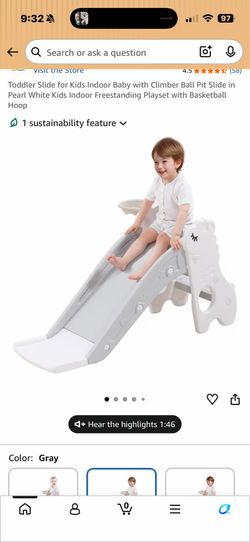 Brand new children’s slide is still in the box