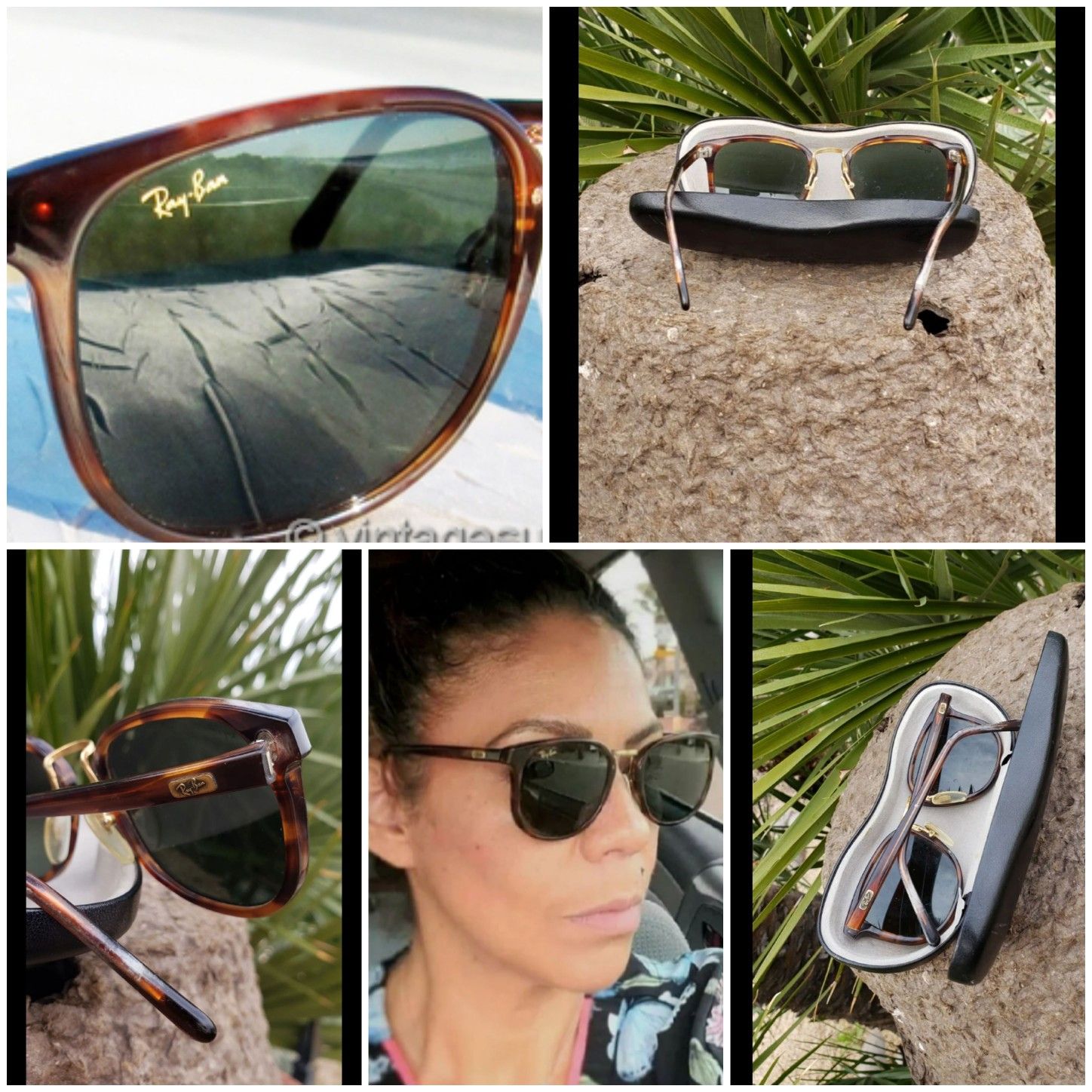 Ray Ban W0927 Vintage Brown Tortoise Frame Sunglasses