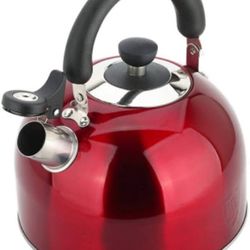 Lily's Home 2 Quart Stainless Steel Whistling Tea Kettle