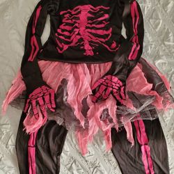 Girls size 14/16 skeleton costume