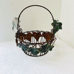 Metal Wire Decorative Basket 8”x10”